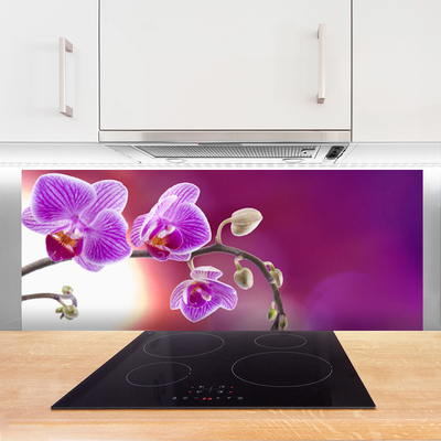 Kitchen Splashback Flowers floral pink