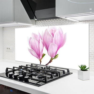 Kitchen Splashback Flower floral pink