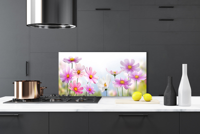 Kitchen Splashback Flowers floral pink