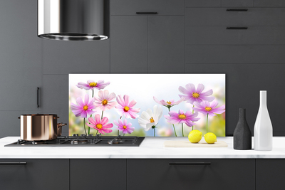 Kitchen Splashback Flowers floral pink