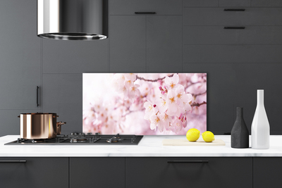 Kitchen Splashback Flowers floral pink