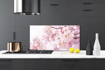 Kitchen Splashback Flowers floral pink