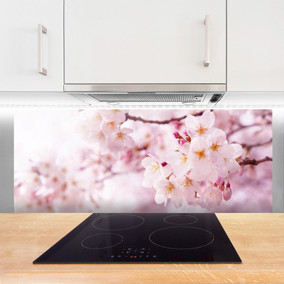 Kitchen Splashback Flowers floral pink