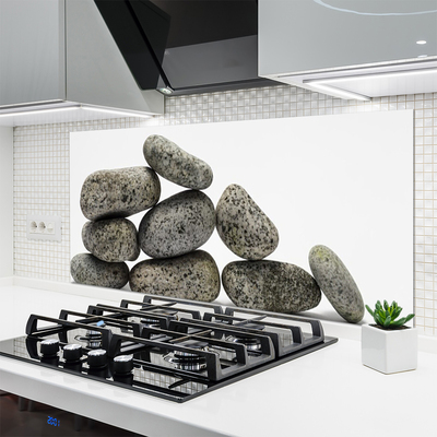 Kitchen Splashback Stones art grey