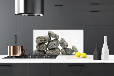 Kitchen Splashback Stones art grey