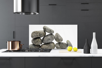 Kitchen Splashback Stones art grey