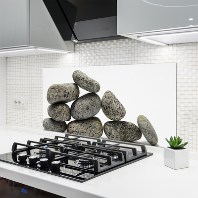 Kitchen Splashback Stones art grey