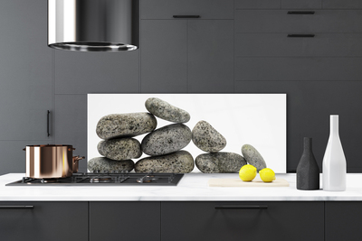 Kitchen Splashback Stones art grey