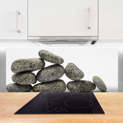 Kitchen Splashback Stones art grey