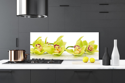 Kitchen Splashback Flowers floral green