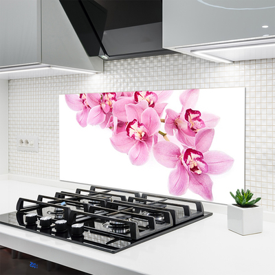 Kitchen Splashback Flowers floral pink