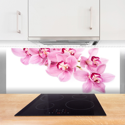 Kitchen Splashback Flowers floral pink