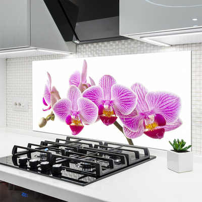 Kitchen Splashback Flowers floral pink