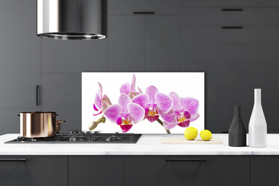 Kitchen Splashback Flowers floral pink