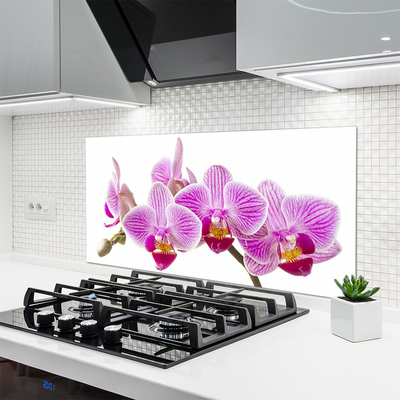 Kitchen Splashback Flowers floral pink