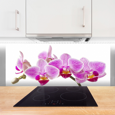 Kitchen Splashback Flowers floral pink