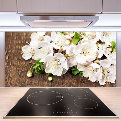 Kitchen Splashback Flowers floral white