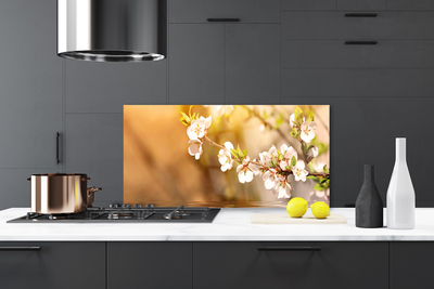 Kitchen Splashback Flowers floral white