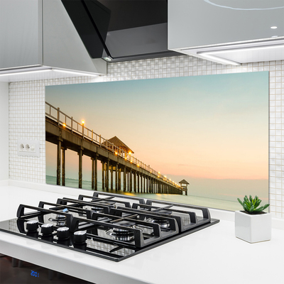 Kitchen Splashback Bridge architecture green