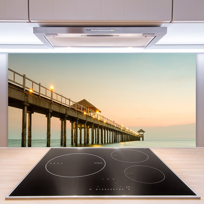 Kitchen Splashback Bridge architecture green