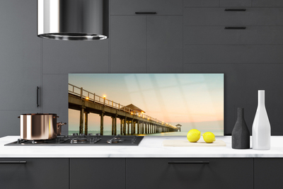 Kitchen Splashback Bridge architecture green