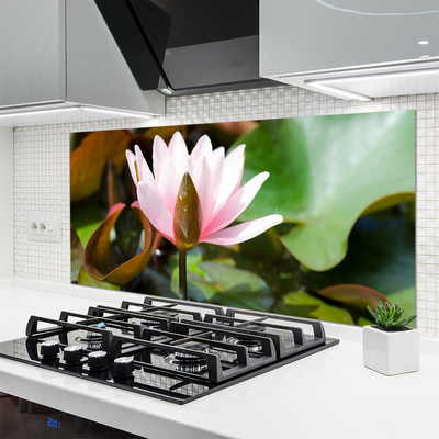 Kitchen Splashback Flower floral pink