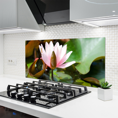 Kitchen Splashback Flower floral pink