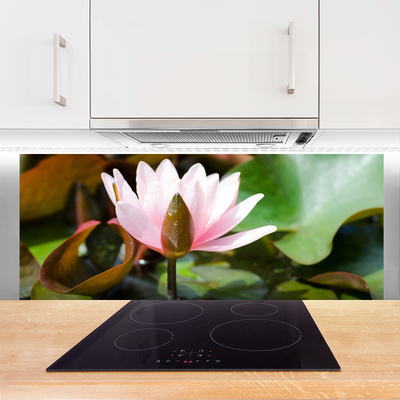 Kitchen Splashback Flower floral pink