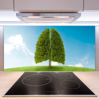 Kitchen Splashback Grass tree nature green