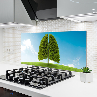 Kitchen Splashback Grass tree nature green