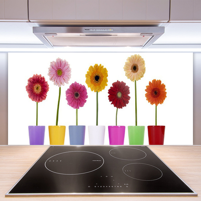 Kitchen Splashback Flowers floral multi