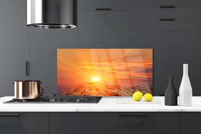 Kitchen Splashback Sun landscape yellow