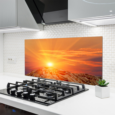 Kitchen Splashback Sun landscape yellow