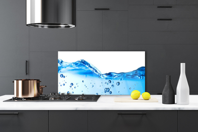 Kitchen Splashback Water art blue