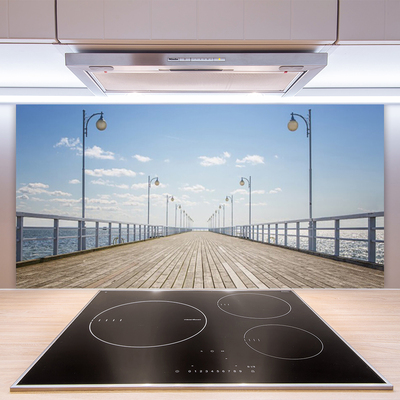 Kitchen Splashback Bridge architecture brown grey