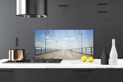 Kitchen Splashback Bridge architecture brown grey