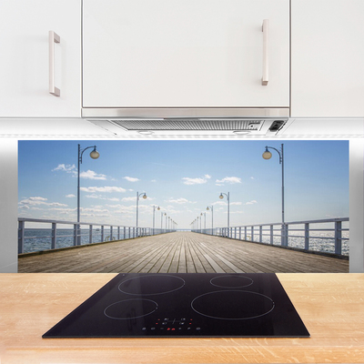 Kitchen Splashback Bridge architecture brown grey