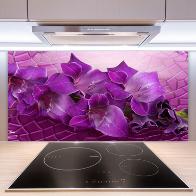 Kitchen Splashback Flowers floral pink