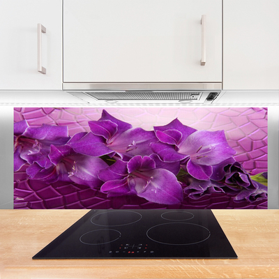 Kitchen Splashback Flowers floral pink