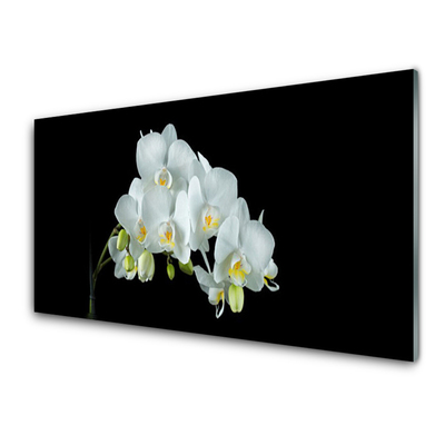 Kitchen Splashback Flowers floral white