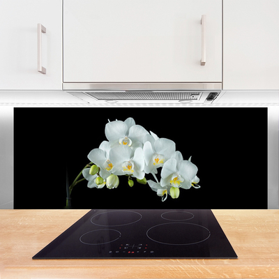 Kitchen Splashback Flowers floral white