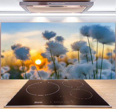 Kitchen Splashback Flowers floral white
