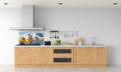 Kitchen Splashback Flowers floral white