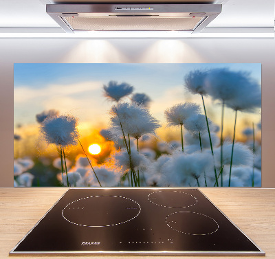 Kitchen Splashback Flowers floral white