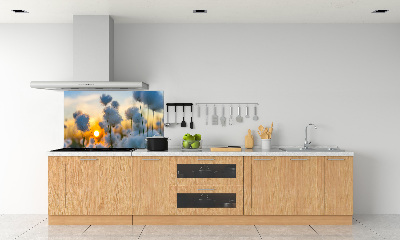 Kitchen Splashback Flowers floral white