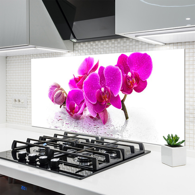 Kitchen Splashback Flowers floral pink