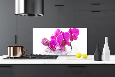 Kitchen Splashback Flowers floral pink