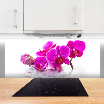 Kitchen Splashback Flowers floral pink