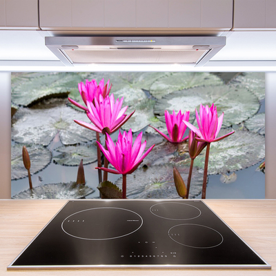 Kitchen Splashback Flowers floral red