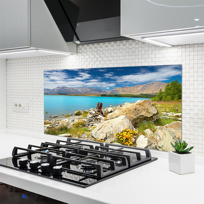 Kitchen Splashback Sea landscape blue